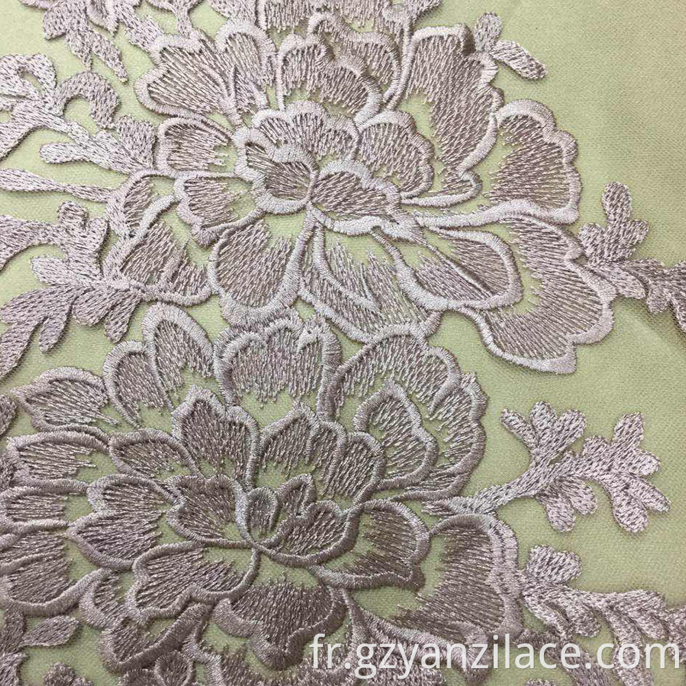 Pink Flower Lace Embroidery Material for Dress